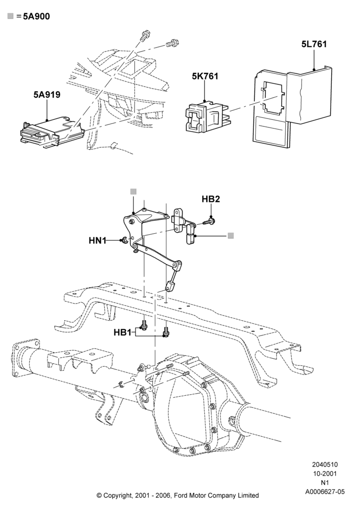 Схема Air Suspension Controls/Electrics; 15.10.2001–29.08.2002