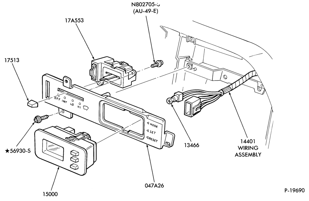 Схема DISTRIBUTOR AND IGNITION SYSTEM-Instrument panel - clock installation