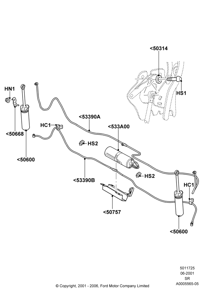 Схема Soft Top Power Mechanism; 04.06.2001–01.07.2005