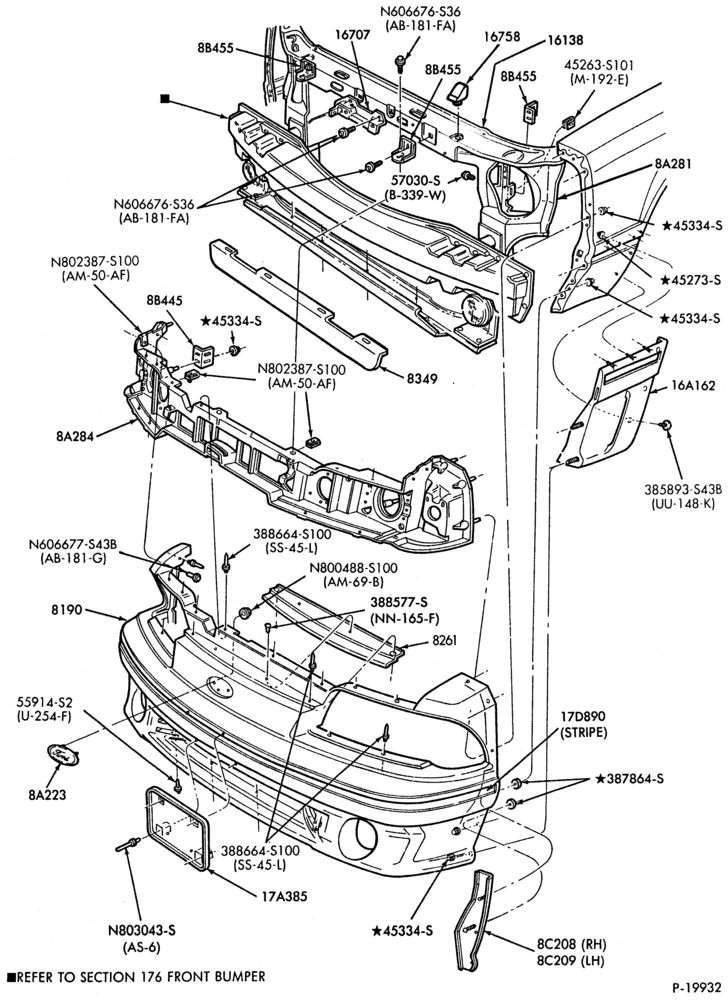 Схема Радиатор, GRILL AND COOLING-RADIATOR GRILLE & RELATED PARTS- "GT"