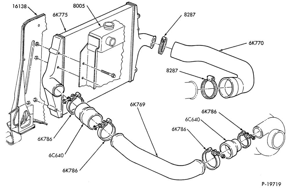 Схема ENGINE-TURBOCHARGER AIR COOLER-B600/700