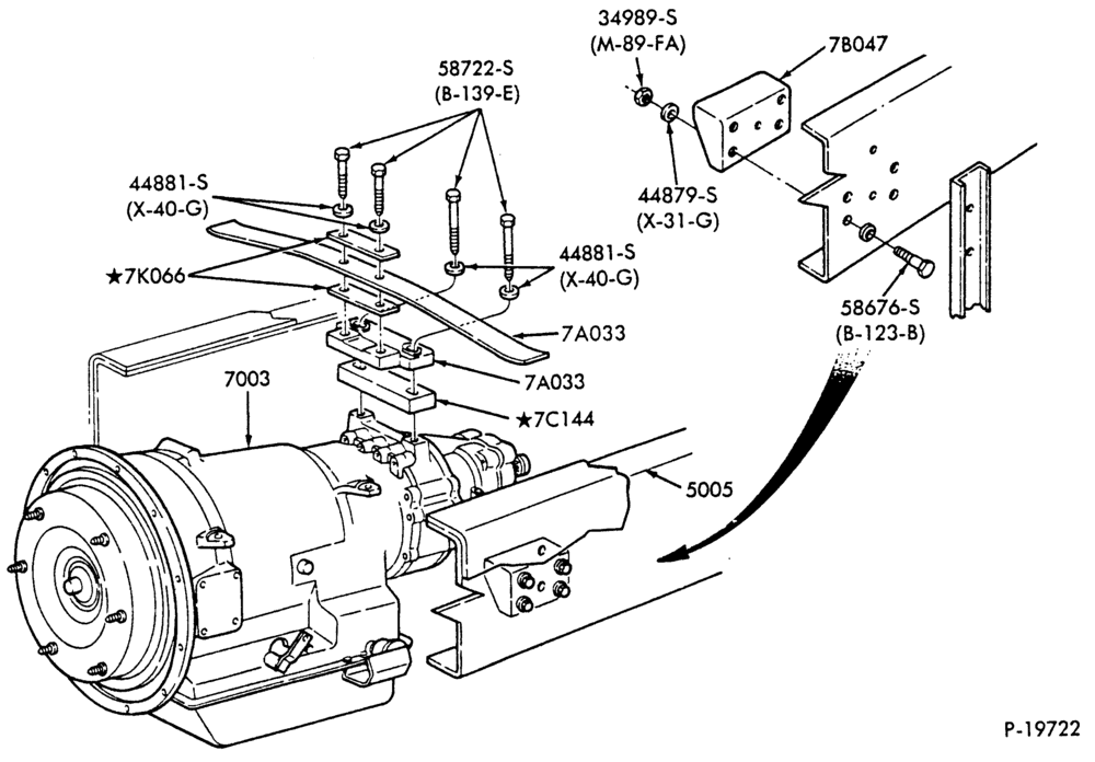 Схема SUPPORTS-(1987/)- MT 653-6 cyl. 474 (7.8L) diesel-B-CF-CFT-F-