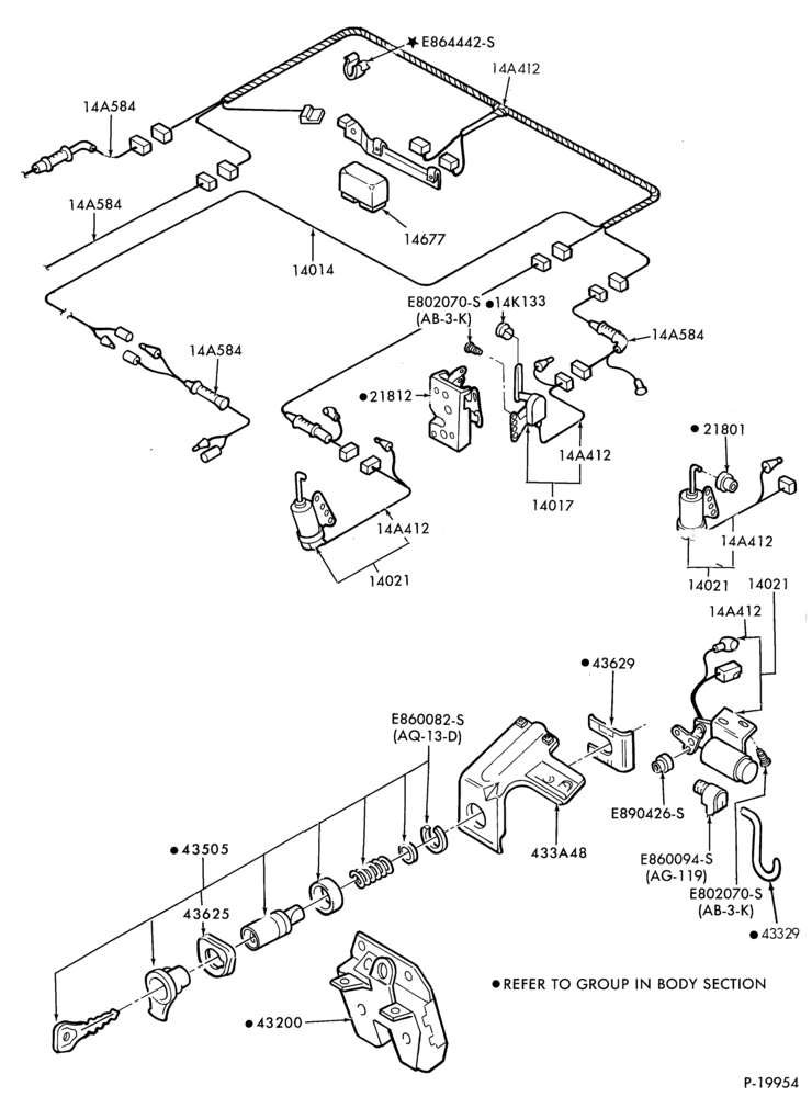 Схема ELECTRICAL SYSTEMS-Power door lock, controls and related parts