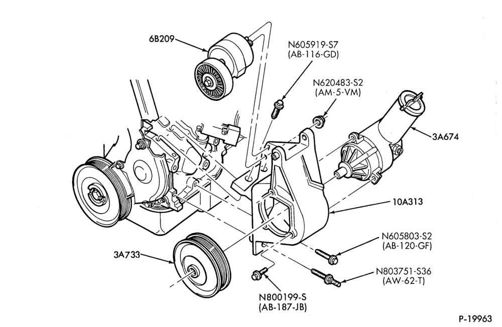 Схема STEERING-Pump installation - pump installation