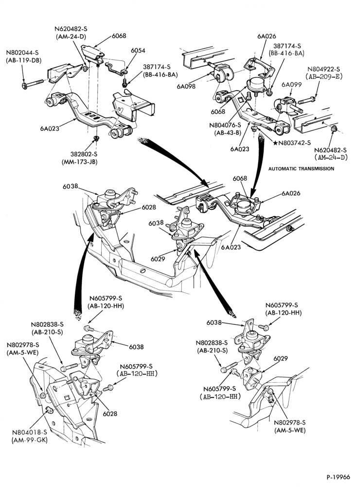 Схема 4 CYL. 2.3L (140 C.I.D.) - OHC-F (Mustang - exc. convertible)
