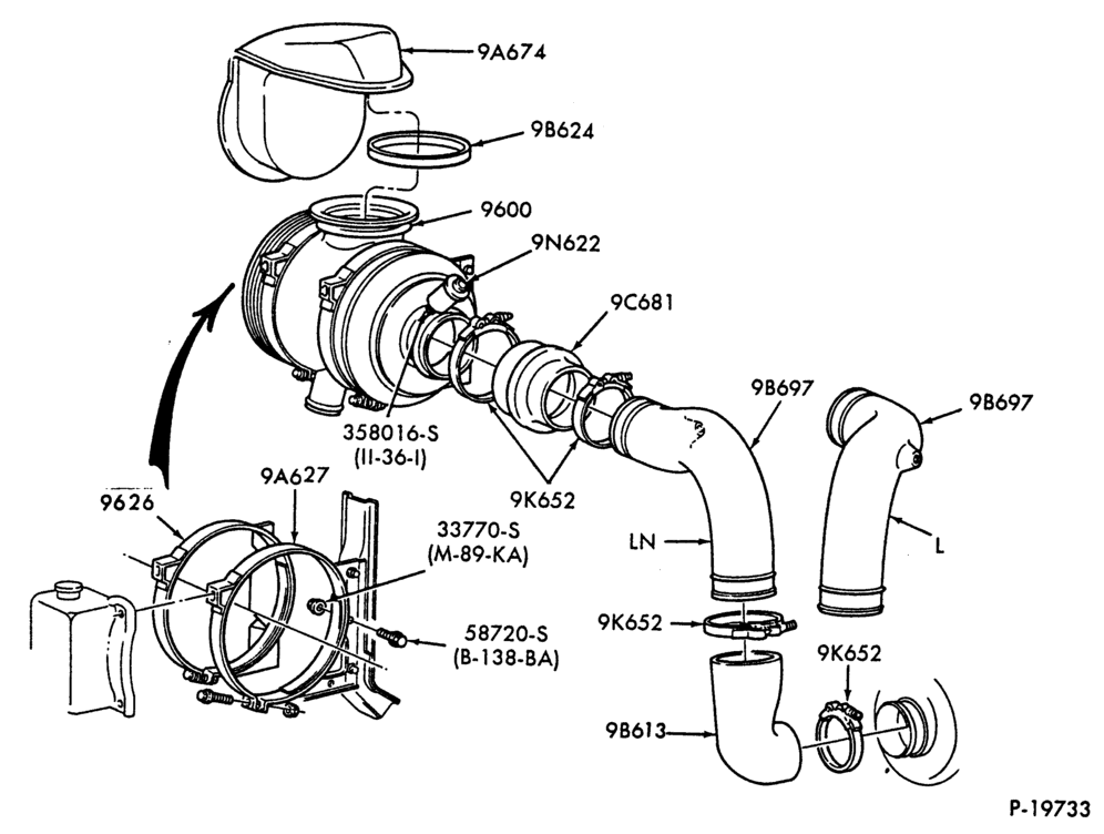 Схема 6 CYL. 6.6L (401 C.I.D.) AND 7.8L (474 C.I.D.) DIESEL-(dry type) L-LN-LNT-LS-LT- LTS800