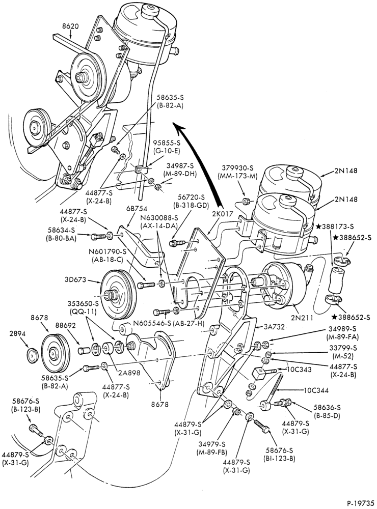 Схема BRAKE SYSTEMS-(1987/)- 6 cyl. 401 (6.6L) and 476 (7.8L) Diesel-F-FT600/900