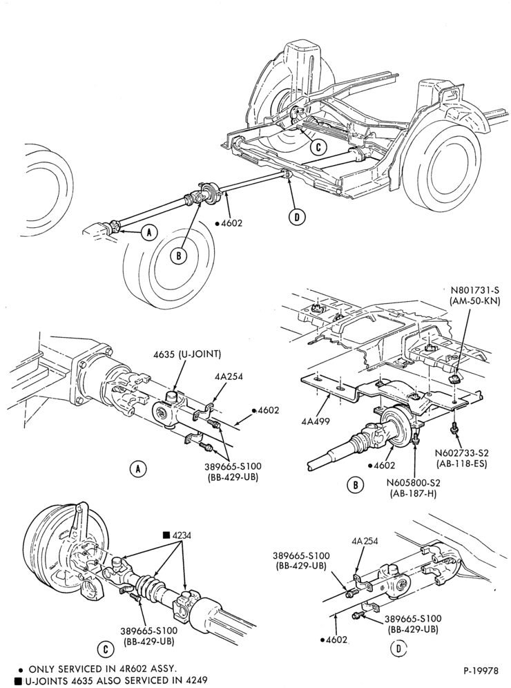 Схема REAR AXLE-DRIVESHAFT - w/all wheel drive - installation