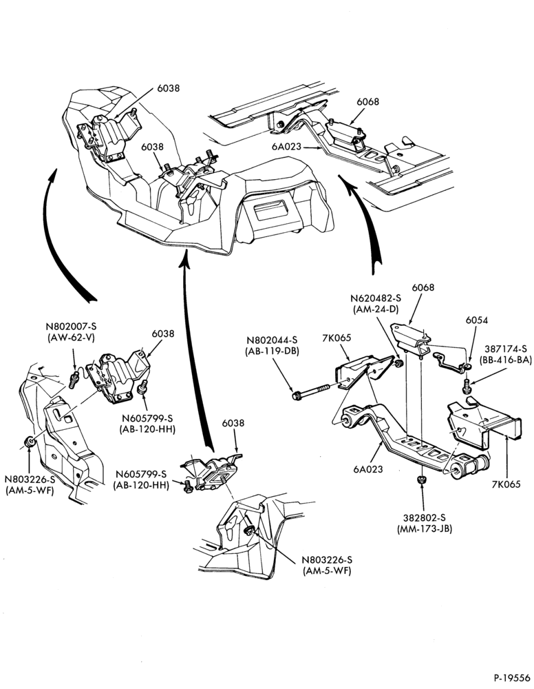 Схема 6 CYL. 3.8L (230 C.I.D.)-F (Mustang - convertible)