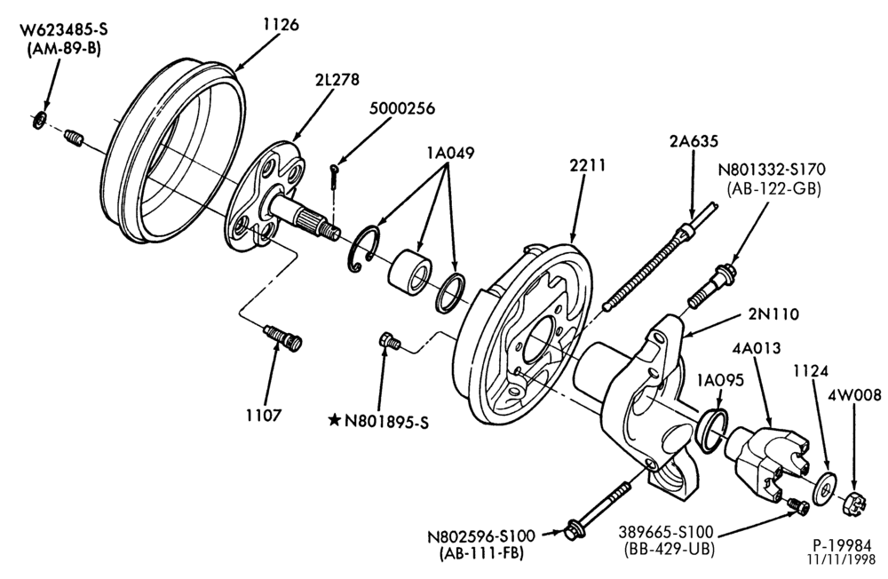 Схема BRAKES-Brake asy. - rear drum brake mounting - w/all wheel drive