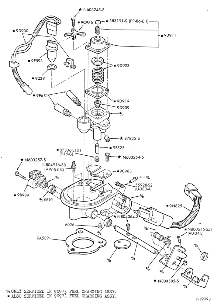 Схема 4 CYL. 1.9L (116 C.I.D.)-Carburetor - C.F.I.