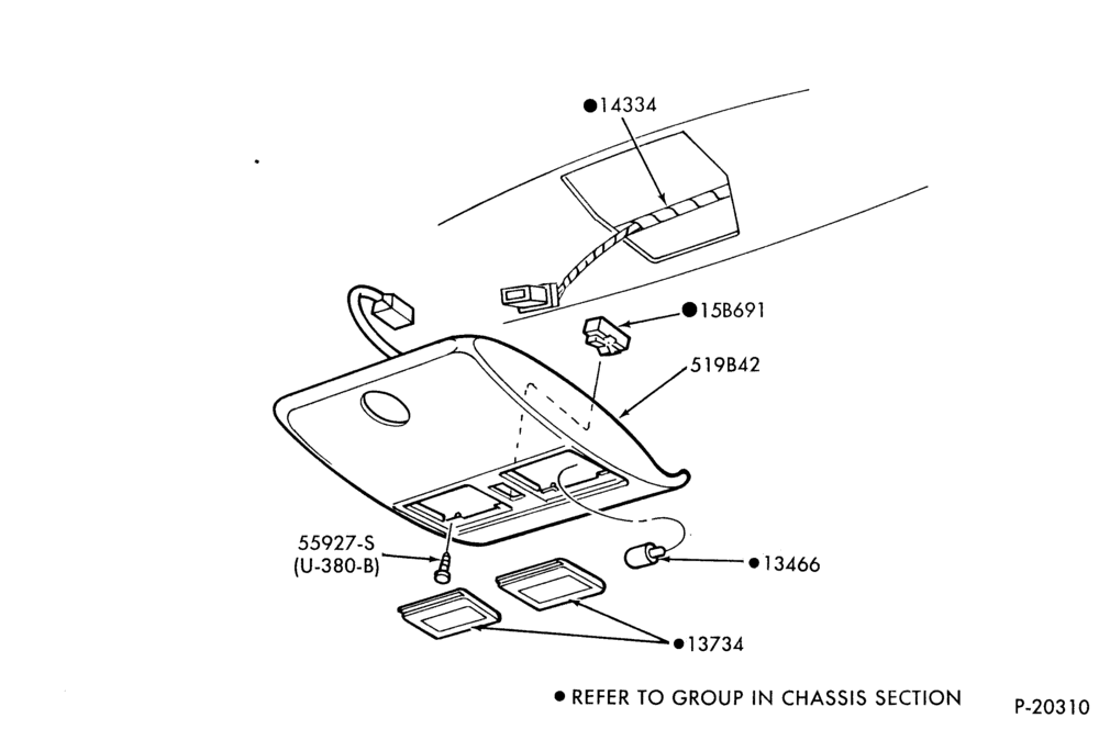 Схема BODY FRONT-Roof console