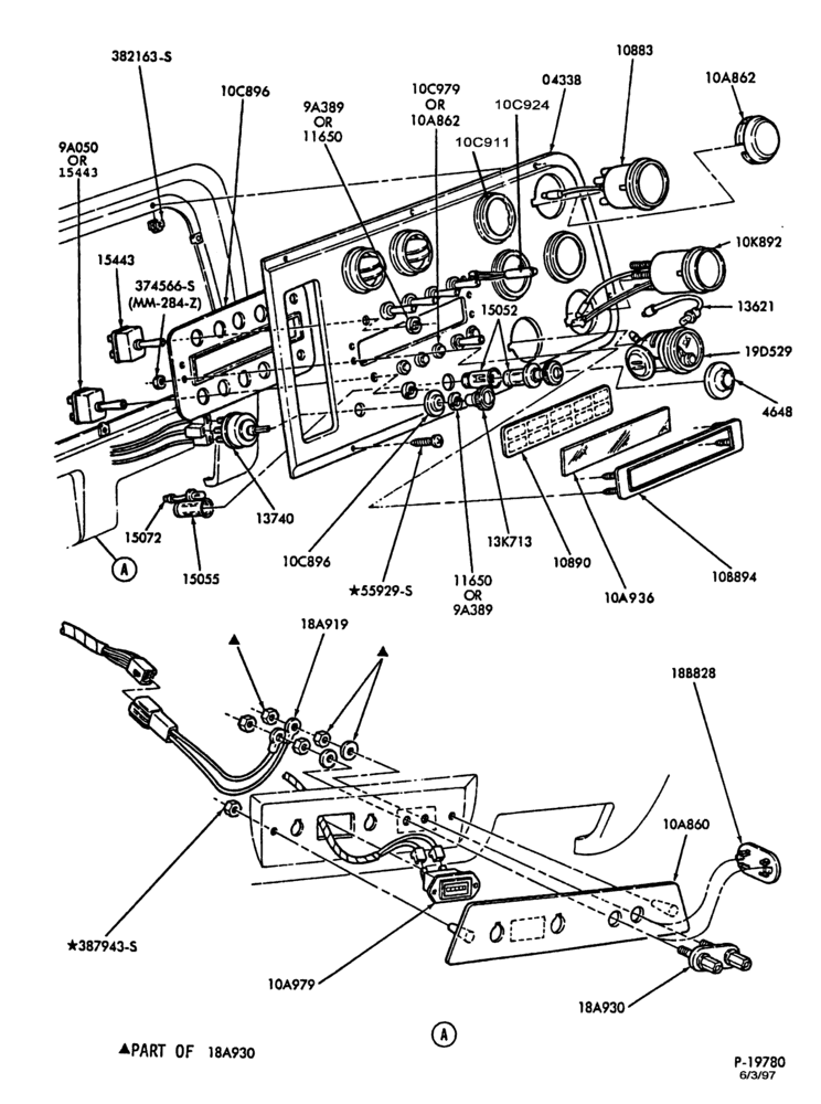 Схема INSTRUMENT CLUSTERS-(1987/)-L-LA-LL-LN-LNT-LS-LT-LTA-LTL -L.H. -full instrumentation