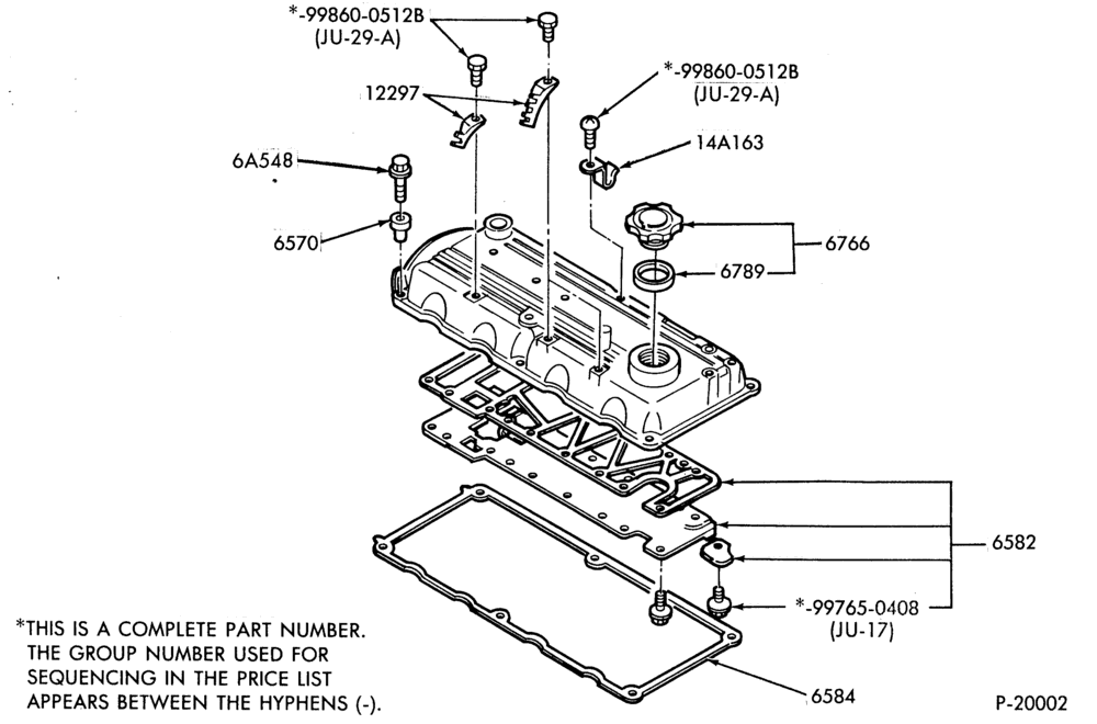 Схема 4 CYL. 1.6L (98 C.I.D.)-Valve cover and related parts