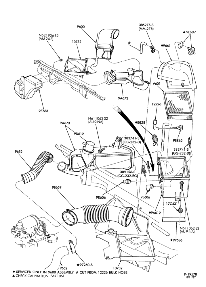 Схема 4 CYL. 2.5L (153 C.I.D.) HSC-Air cleaner