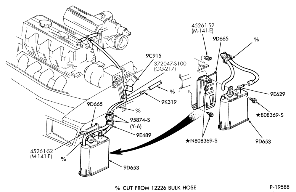 Схема 4 CYL. 1.9L (116 C.I.D.)-Fuel vapor canister and related parts- E.F.I.