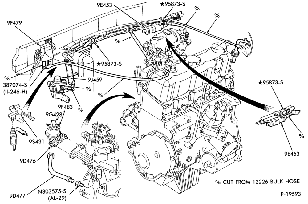 Схема 4 CYL. 2.5L (153 C.I.D.) HSC-recirculation (E.G.R.)- All