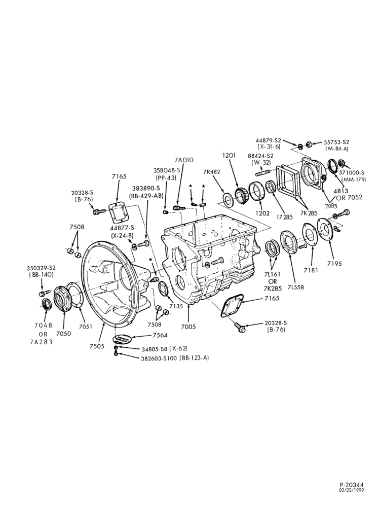 Схема INTERNAL PARTS-(1987/) - Fuller FS-6105 - case-F600/800