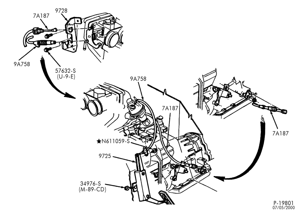 Схема 8 CYL. 7.5L (460 C.I.D.)-GAS-E250/350-E.F.I.