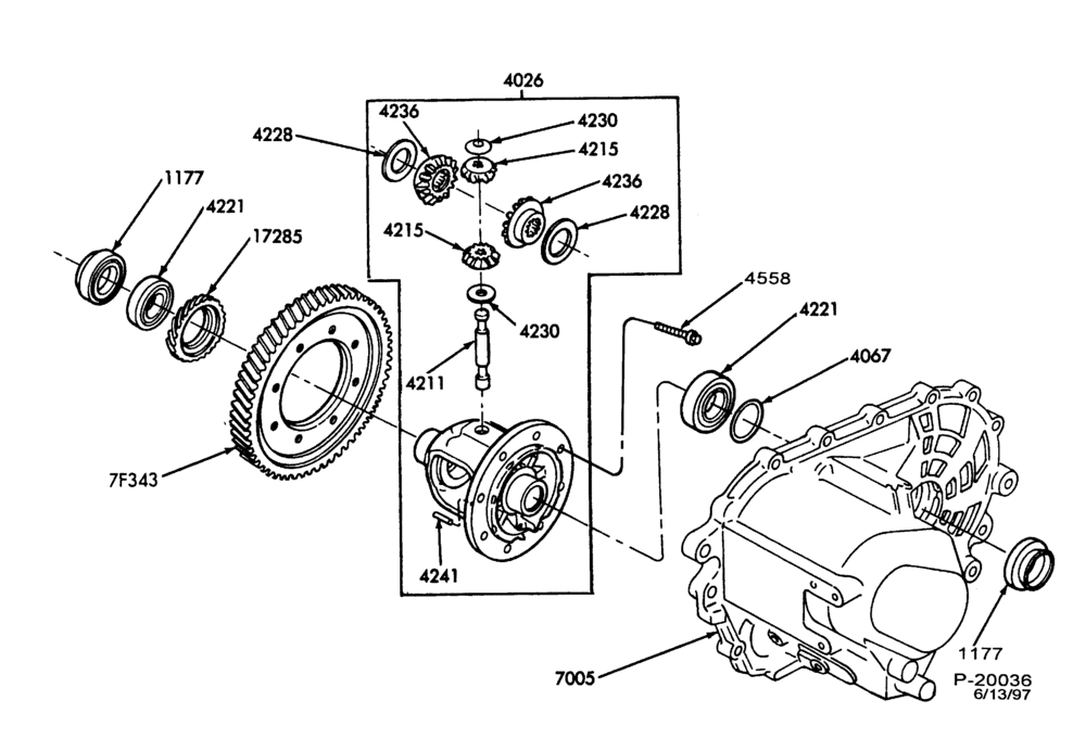 Схема REAR AXLE-TRANSAXLE DIFFERENTIAL & RELATED PARTS - M/T