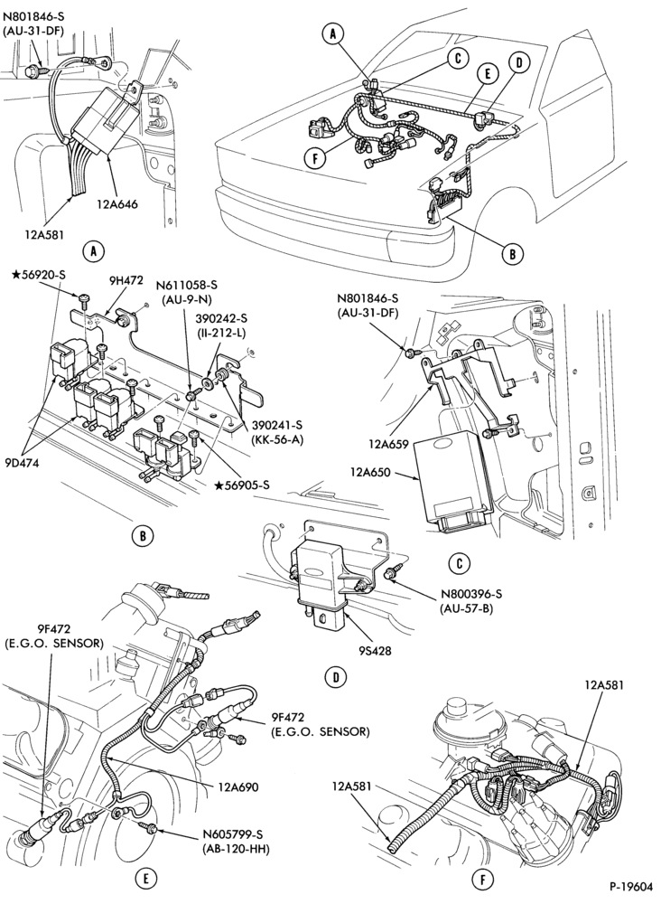 Схема 6 CYL. 3.8L (230 C.I.D.)-Electronic engine control (E.E.C.)- E.F.I.