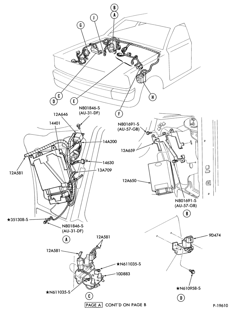 Схема 4 CYL. 2.3L (140 C.I.D.)-Electronic engine control (E.E.C.)- E.F.I.-T/C-Page-A