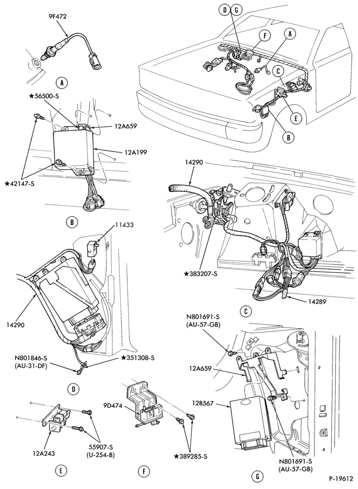 Схема 8 CYL. 5.0L (302 C.I.D.)-Electronic engine control (E.E.C.)- 4V-MT