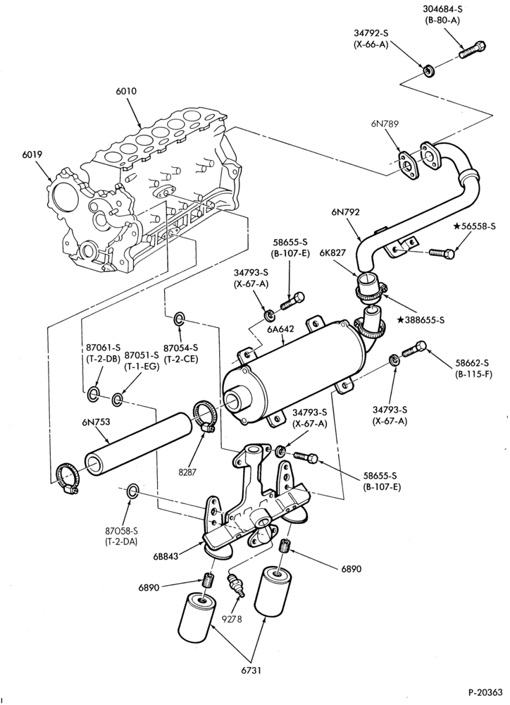 Схема 8 CYL. 7.8L AND 8.8L (477 AND 534 C.I.D.) GAS-OIL FILTER and RELATED PARTS - 1987/