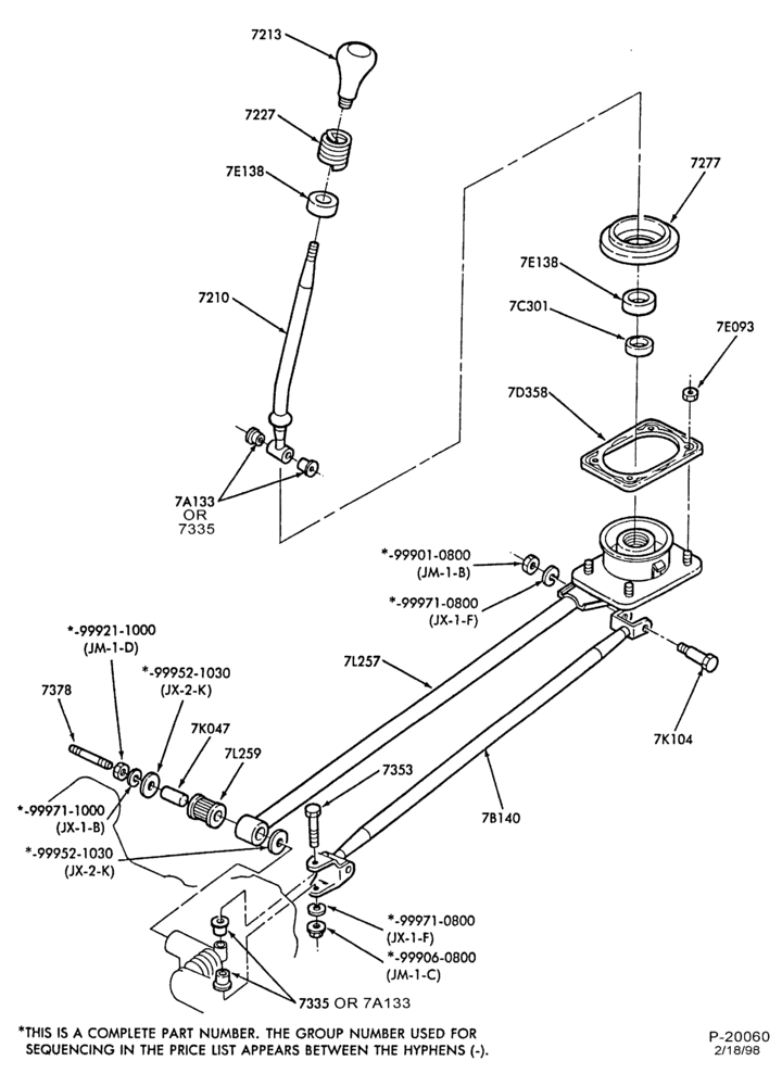 Схема EXTERNAL PARTS-Gearshift mechanism - floor mounted-All