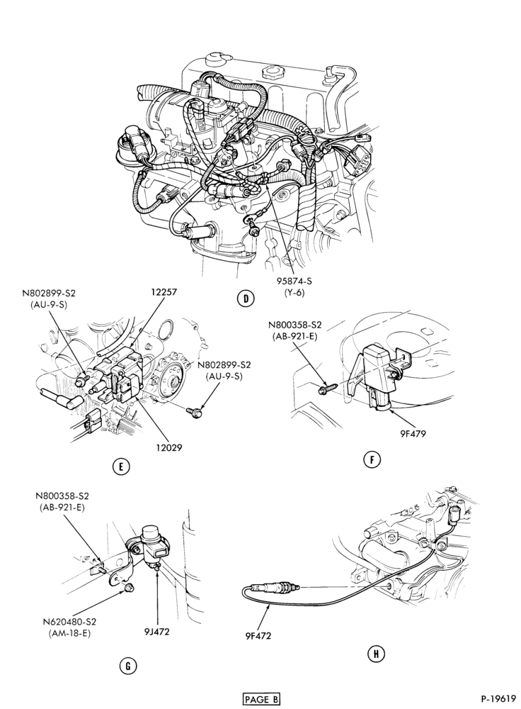 Схема 4 CYL. 2.5L (153 C.I.D.) HSC-Electronic engine control (E.E.C.)- Page-B
