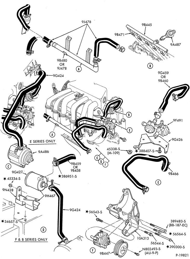 Схема 6 CYL. 4.9L (300 C.I.D.)-GAS-E-F150/350 and U150