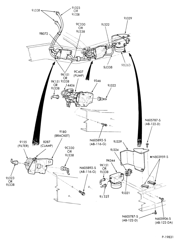 Схема 6 CYL. 4.9L (300 C.I.D.)-GAS-F150/350-E.F.I.-lines-Page-A
