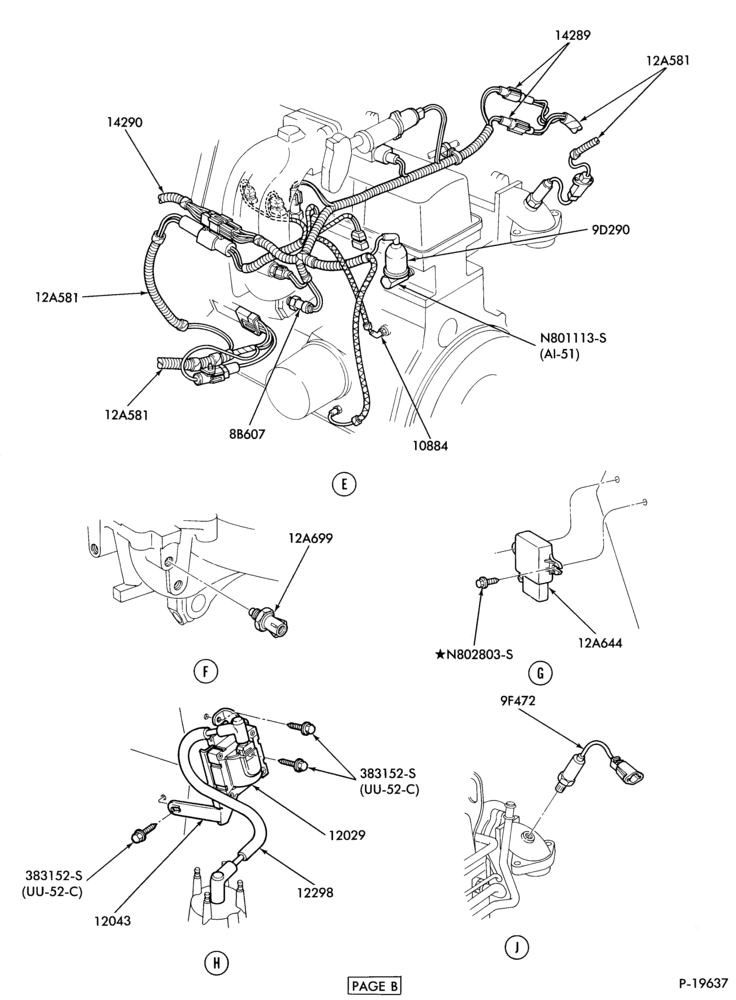 Схема 4 CYL. 2.3L (140 C.I.D.)-Electronic engine control (E.E.C.) - E.F.I.-T/C-Page-Page-B
