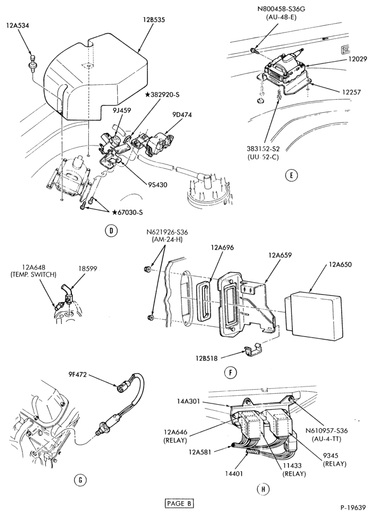 Схема 8 CYL. 5.0L (302 C.I.D.)-Electronic engine control  - E.F.I.- Page B