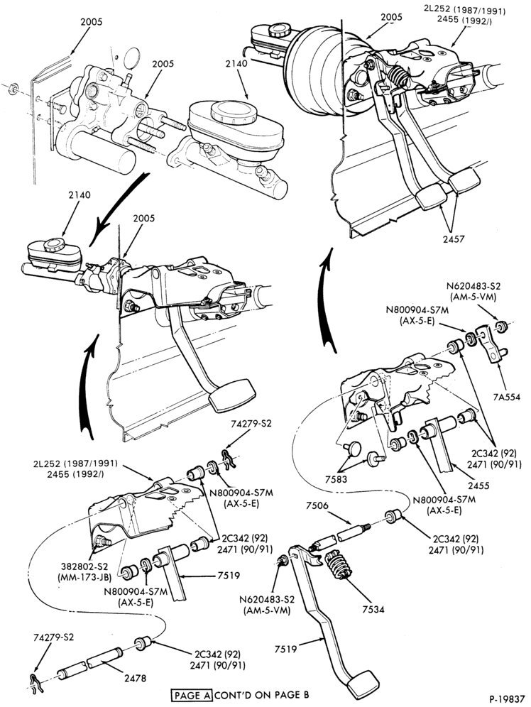 Схема BRAKES-(1987/) - Hydraulic actuated - Page A-U150