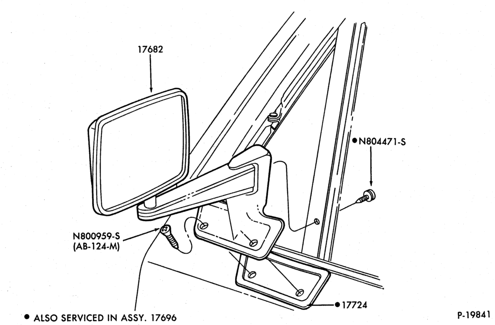 Схема MIRRORS-Mirror - outside - low mount aero head-F150/350,