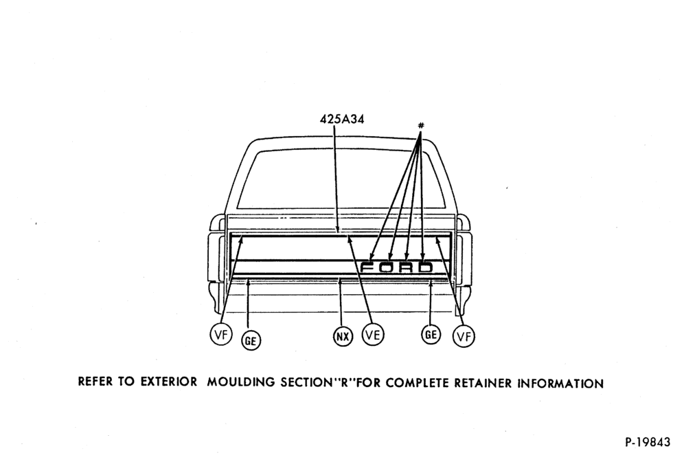 Схема MOULDING TAILGATE