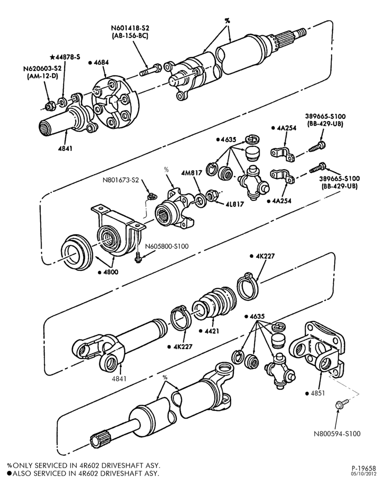Схема DRIVESHAFT-DRIVESHAFT- 4x4 - 125" W.B.-R