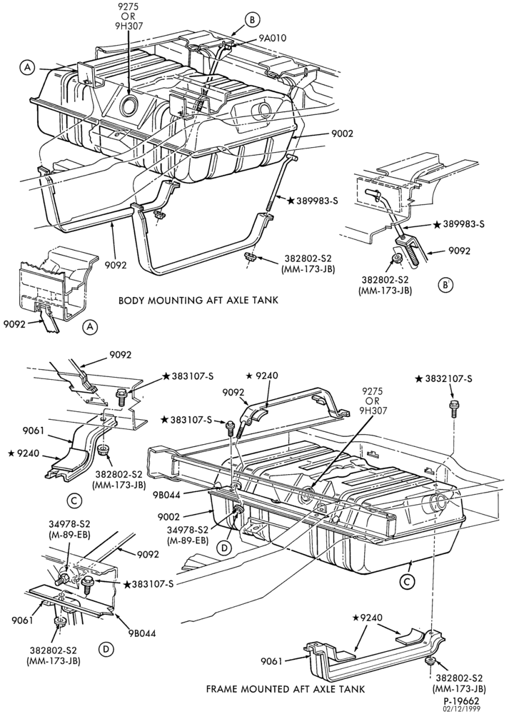 Схема 8 CYL. 5.8L-Fuel tank & related parts - E150/250 - aft axle