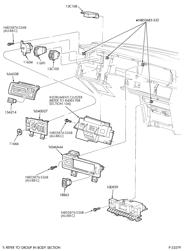 Схема Генератор, INSTRUMENT CLUSTER, BATTERY-Headlamp switch, light sensor & tripminder