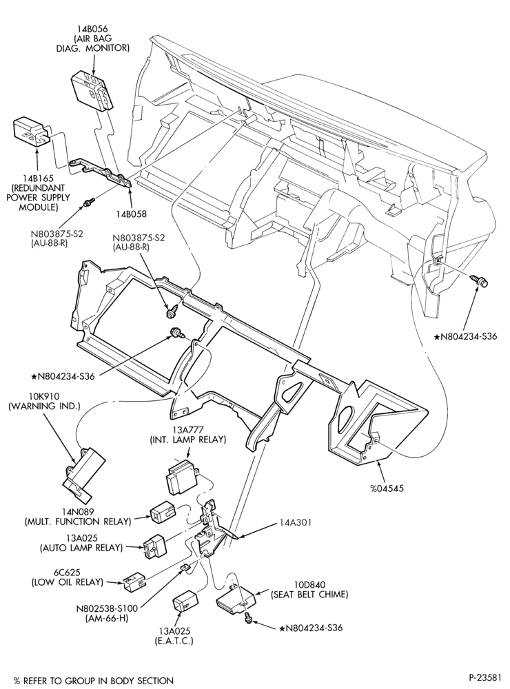 Схема Генератор, INSTRUMENT CLUSTER, BATTERY-Instrument panel relays, warning indicator control