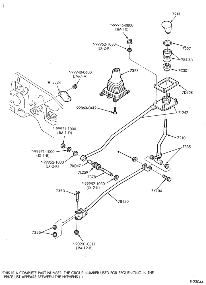 Схема EXTERNAL PARTS-Gearshift mechanism - floor mounted - 5 speed-5/S