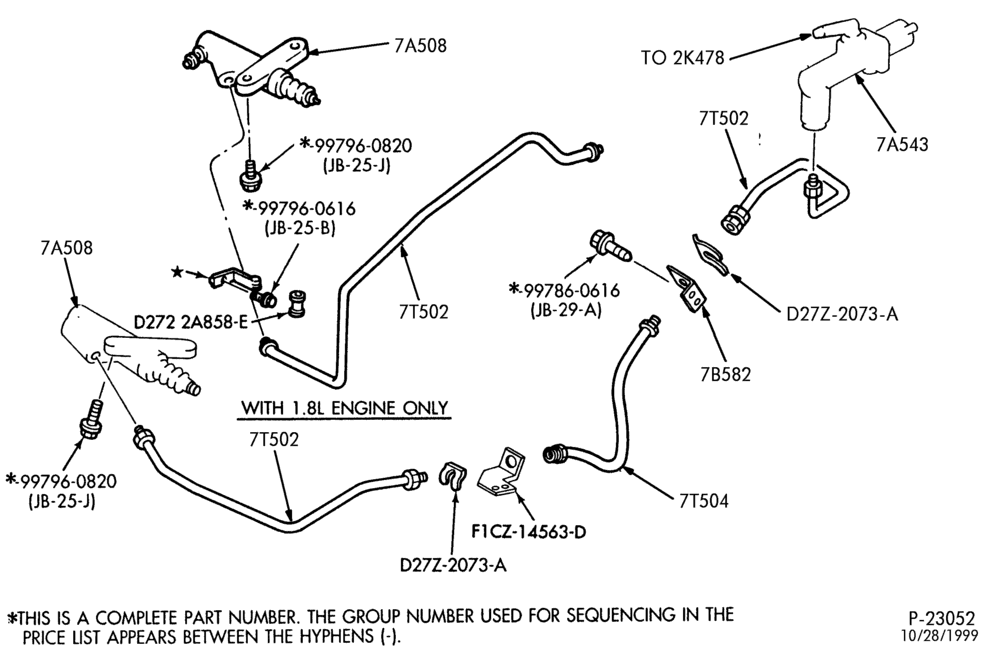 Схема EXTERNAL PARTS-Clutch - hydraulic system-5/S