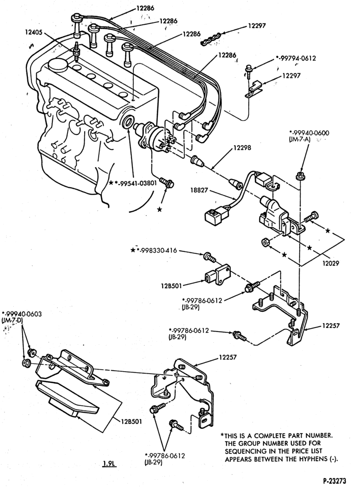 Схема Генератор, INSTRUMENT CLUSTER, BATTERY-Ignition wiring and related parts - 4 cyl. 1.8L