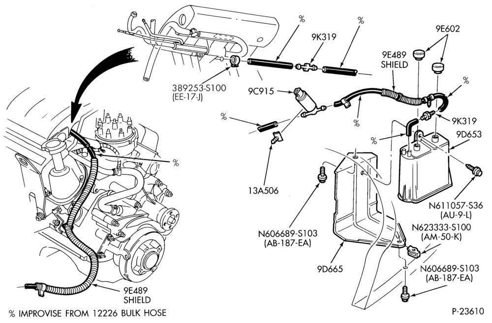 Схема 8 CYL. 5.0L-Fuel vapor canister and related parts