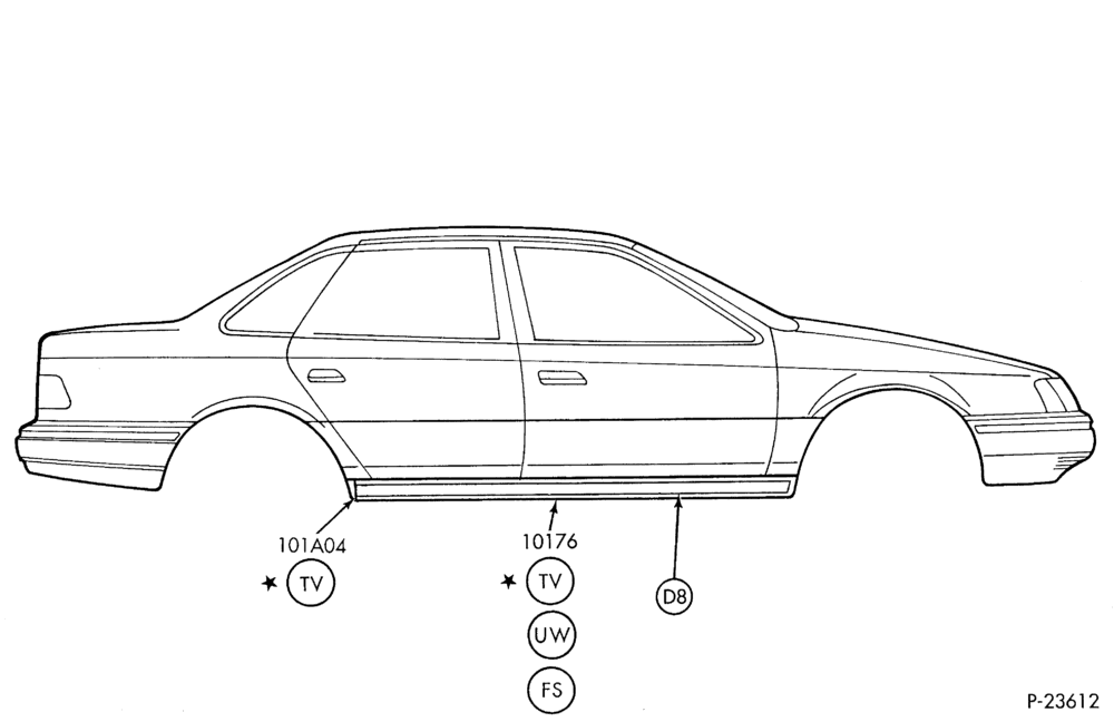 Схема ROCKER PANEL - BODY TYPE 54 AND 74