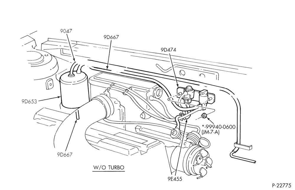 Схема CARBURETOR/FUEL INJECTION-Fuel vapor canister - w/o T/C