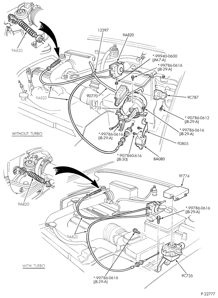 Схема CARBURETOR/FUEL INJECTION-Speed control - Production installation - engine compartment