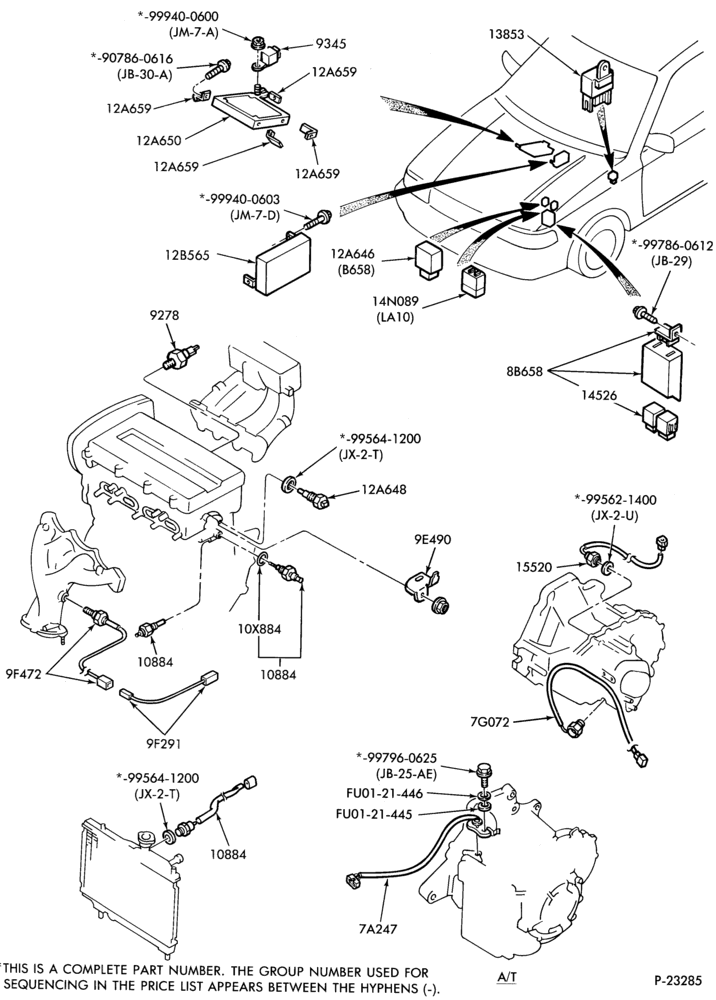 Схема ELECTRICAL SYSTEMS-Wiring system - relays & switches - 4 cyl. 1.8L
