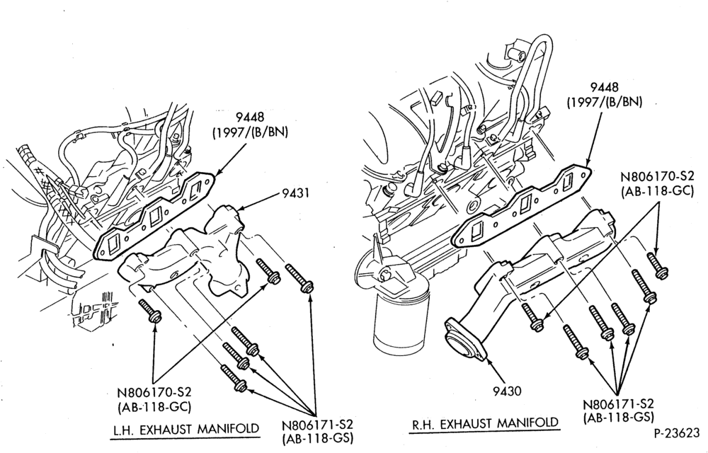 Схема 6 CYL. 4.0L - CHV-Manifold & related parts - exhaust